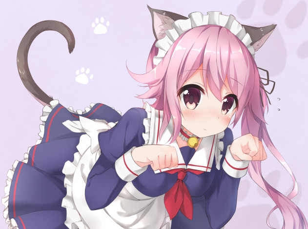 Обои картинки фото аниме, kantai collection, взгляд, фон, девушка