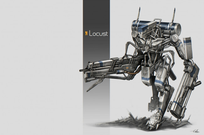 Обои картинки фото автор,  gia, аниме, оружие,  техника,  технологии, арт, gia, робот