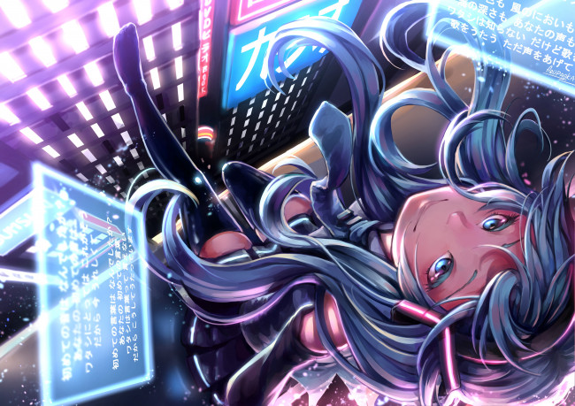 Обои картинки фото аниме, vocaloid, hatsune, miku