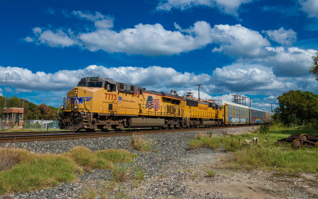 Обои картинки фото техника, поезда, состав, локомотив