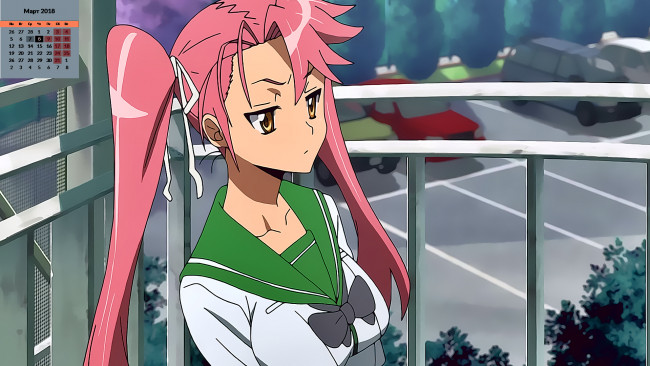 Обои картинки фото календари, аниме, девочка