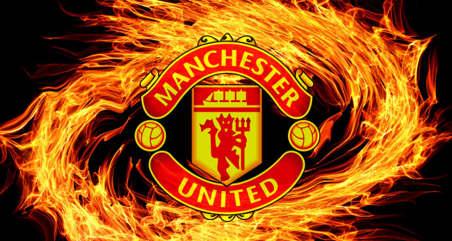 Обои картинки фото спорт, эмблемы клубов, f, c, логотип, фон, manchester, united