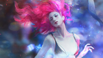 Картинка видео+игры league+of+legends шрам волосы фон девушка