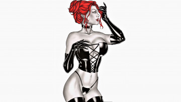 Картинка рисованное elberty+oliveira девушка фон корсет elberty oliveira