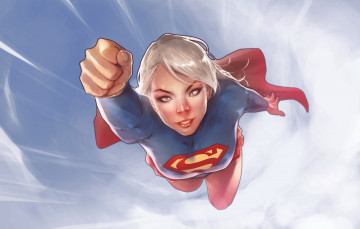 Картинка рисованное комиксы девушка фон взгляд униформа полет