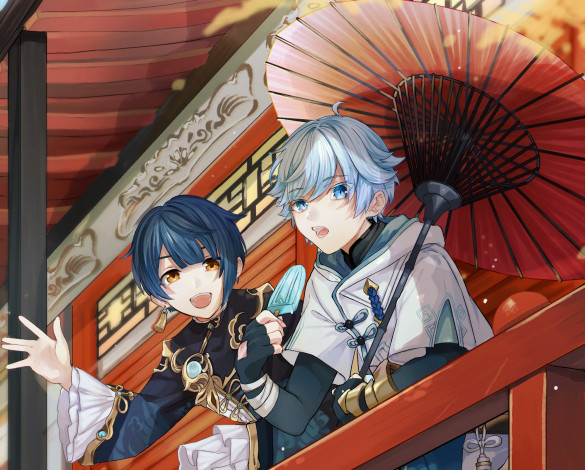 Обои картинки фото аниме, genshin impact, genshin, impact