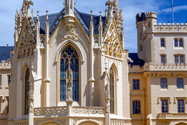 Обои картинки фото lednice castle, города, замки чехии, lednice, castle