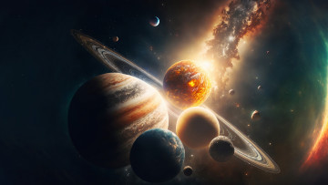 Картинка космос арт планеты