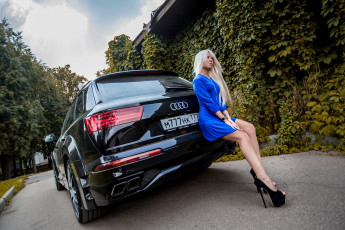 Картинка девушка+и+авто автомобили -авто+с+девушками девушка женщина блондинка светловолосая сексуальная модель звезда позирует разная обувь верхняя стильная одежда нижнее эротическое бельё трусы лифчик колготки чулки аксессуары макияж и множество элементов на фотографии