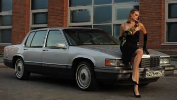 обоя автомобили, -авто с девушками, cadillac, de, ville