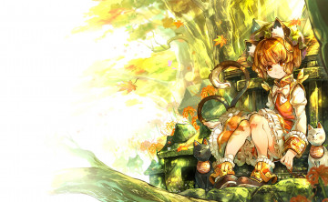 обоя аниме, touhou, девочка