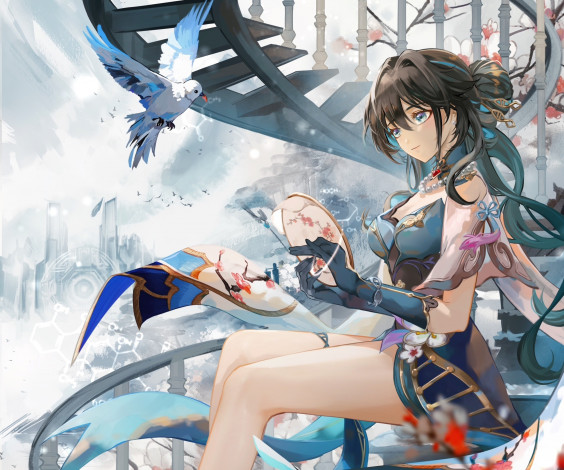 Обои картинки фото аниме, honkai,  star rail, star, rail