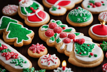 обоя праздничные, угощения, пряники