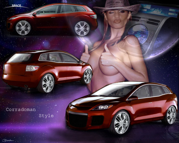 Обои картинки фото mazda, автомобили, авто, девушками