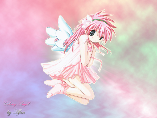 Обои картинки фото аниме, galaxy, angel