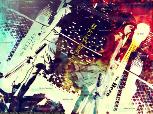 обоя аниме, blood 