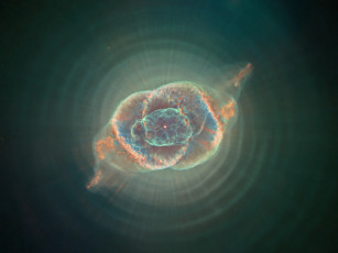 Картинка туманность кошачий глаз космос галактики туманности