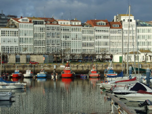 Картинка корабли порты причалы коруния испания