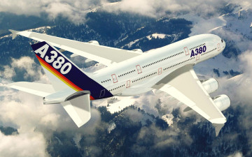 Картинка airbus 380 авиация пассажирские самолёты полет лайнер