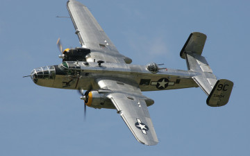 Картинка north american b25 mitchell авиация боевые самолёты боевая истребители