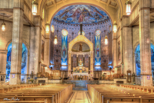 Обои картинки фото church, of, saint, antoine, de, padoue, интерьер, убранство, роспись, храма, louiseville