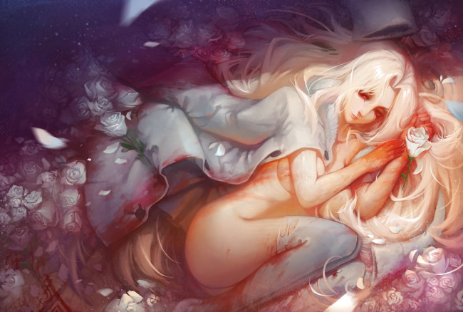 Обои картинки фото фэнтези, девушки, розы