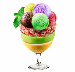 обоя еда, мороженое,  десерты, мята, ананас, апельсин, лакомство