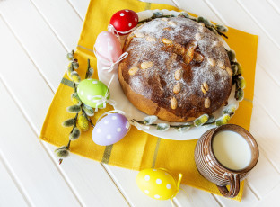 Картинка праздничные пасха яйца кулич