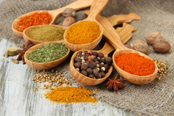 Картинка еда крупы +зерно +специи +семечки ткань ложки специи