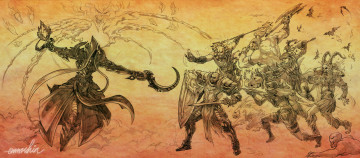 Картинка видео+игры diablo+iii +reaper+of+souls фан арт дьявол серп люди