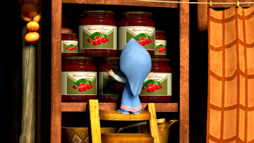 Картинка мультфильмы маша+и+медведь маша медведь мультик шкаф варенье