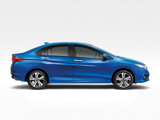 Обои картинки фото автомобили, honda, city, th-spec, 2014г, синий