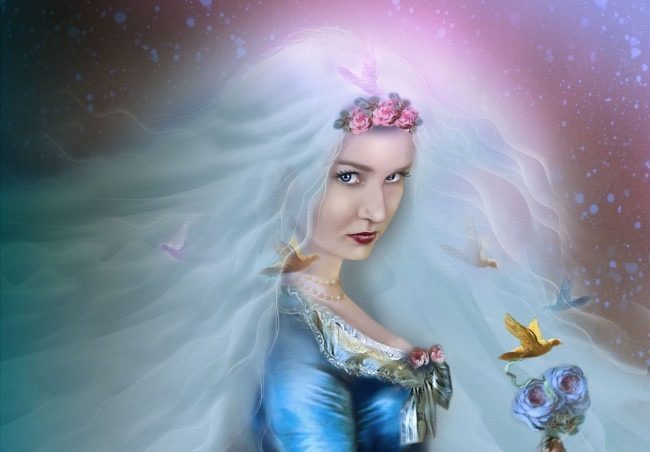 Обои картинки фото фэнтези, девушки, волосы