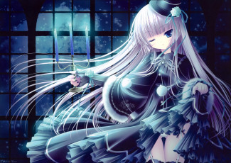 Картинка аниме tinkle+ artbook платье свечи взгляд девушка арт tinkle