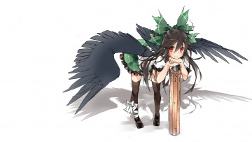 Картинка аниме touhou toutenkou reiuji utsuho крылья арт девушка