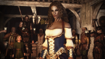 Картинка tes+iv+ путь+судьбы+vl 3д+графика фантазия+ fantasy девушка взгляд фон