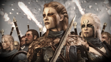 Картинка tes+iv+ путь+судьбы+vl 3д+графика фантазия+ fantasy девушки взгляд фон маскировка