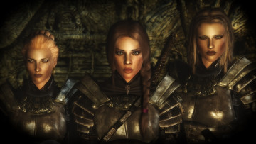 Картинка tes+iv+ путь+судьбы+vl 3д+графика фантазия+ fantasy девушки взгляд фон оружие