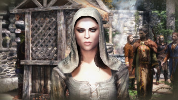 Картинка tes+iv+ путь+судьбы+vl 3д+графика фантазия+ fantasy девушка взгляд фон