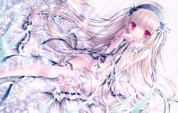 Картинка аниме tinkle+ artbook платье девушка волосы tinkle арт