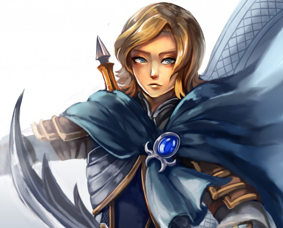 Обои картинки фото аниме, оружие,  техника,  технологии, девушка, арт, меч, доспехи