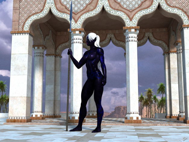 Обои картинки фото 3д графика, эльфы , elves, эльфийка, взгляд, фон