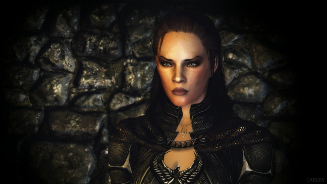 Обои картинки фото tes iv , путь судьбы vl, 3д графика, фантазия , fantasy, девушка, взгляд, фон