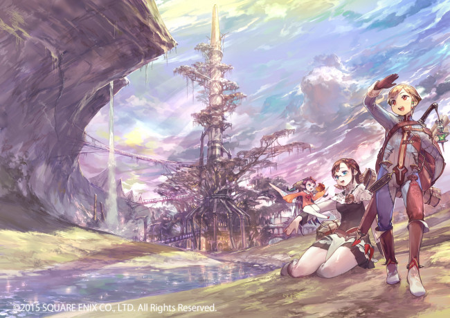 Обои картинки фото аниме, город,  улицы,  здания, jikan, hakushaku, строения, фантастика, арт