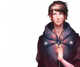 Картинка аниме музыка парень