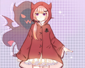 Картинка аниме ангелы +демоны xinghuo арт девочка демон