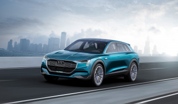 Картинка audi+e+tron+quattro+concept+2015 автомобили audi quattro crossover car синий 2015 e tron concept