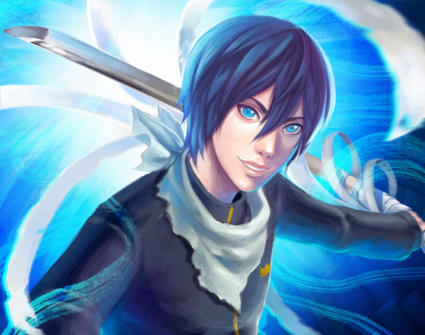 Обои картинки фото аниме, noragami, арт, Ято