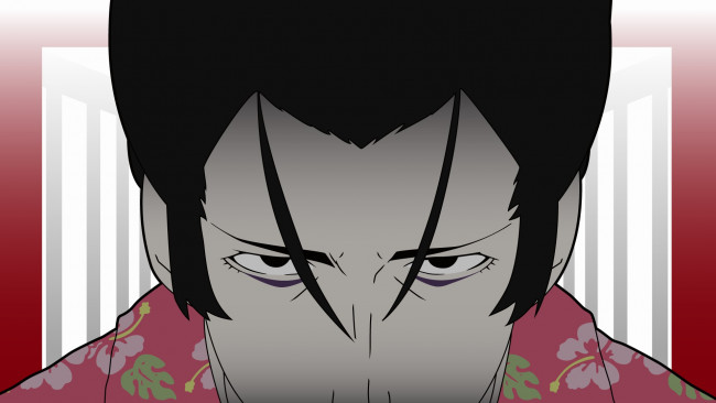 Обои картинки фото bakemonogatari, аниме, взгляд, парень, фон