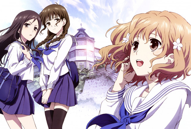 Обои картинки фото аниме, hana-saku iroha, omizu, nako, matsumae, ohana, ishii, yurikoshi, hanasaku, iroha, tsurugi, minko